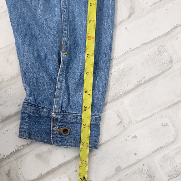 CJ Banks Women's Lightweight Blue Denim Zipper Jacket, Size 2X - Picture 8 of 12